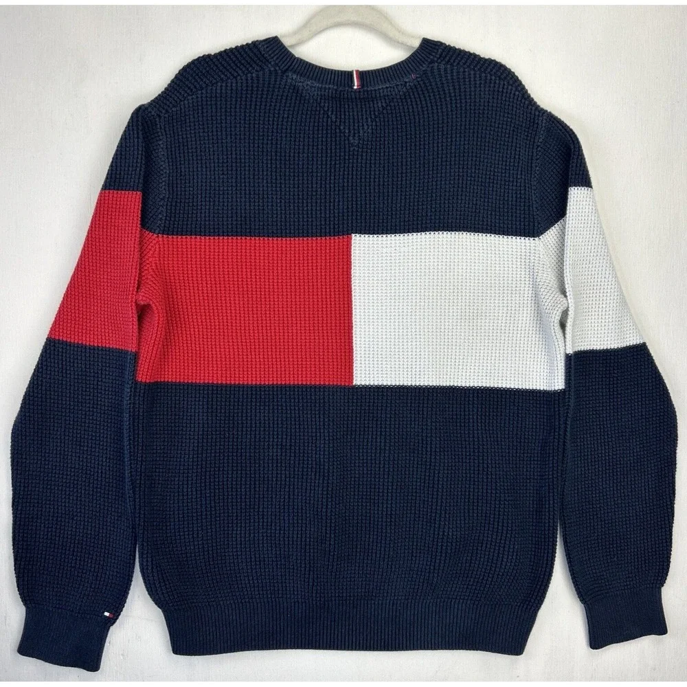 Tommy Hilfiger Mens Large‎ Blue Knit Sweater